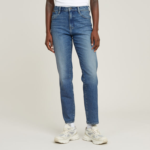 Viktoria High Straight Jeans | Medium blue | G-STAR® US