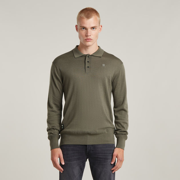 Premium Core Dunda Knitted Polo Brown G STAR SG