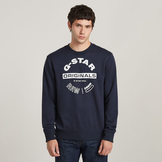 Originals Logo Sweater Dark blue G STAR CA