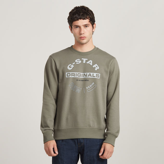 Originals Logo Sweater Green G STAR CA