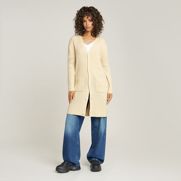 Oristel Knit Cardigan Beige G STAR CA