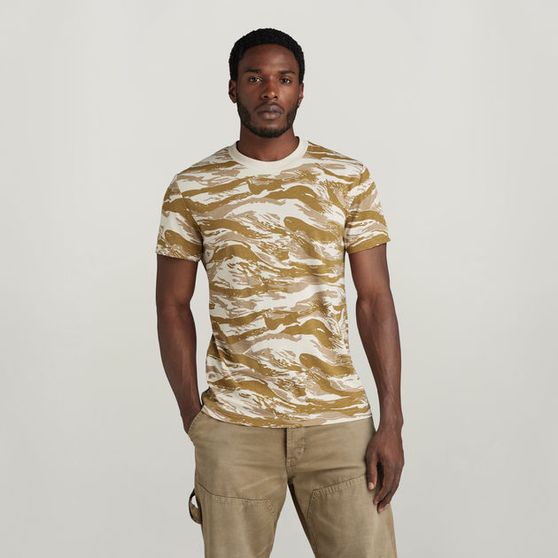 Tiger Camo T Shirt Multi color G STAR CA