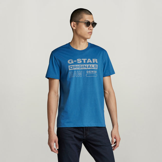 Reflective Originals Graphic T Shirt Medium blue G STAR CA