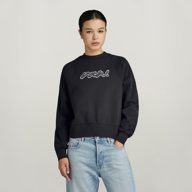 Cornely RAW Dot Raglan Sweater Black G STAR AU