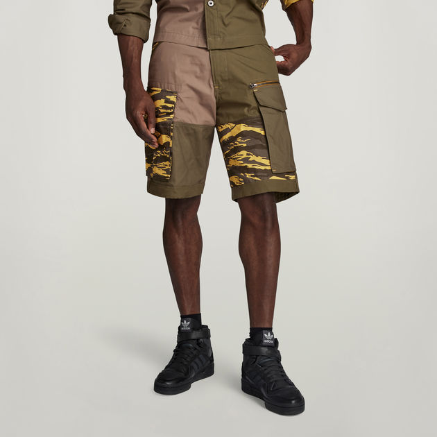 Rovic Mix Zip Relaxed Shorts Green G STAR TW