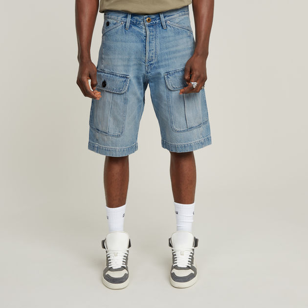【DEARMINE】Beach Three-Dimensional Cargo Shorts Big & Tall Linen Blend Pull-On Cargo Shorts | Cubavera