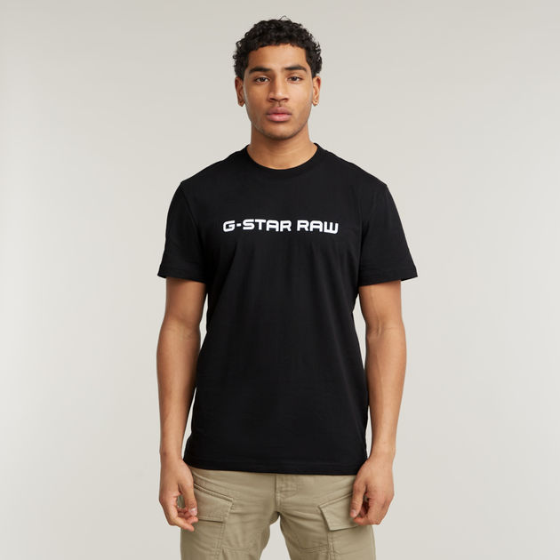 Corporate Script Logo T Shirt Black G STAR AU