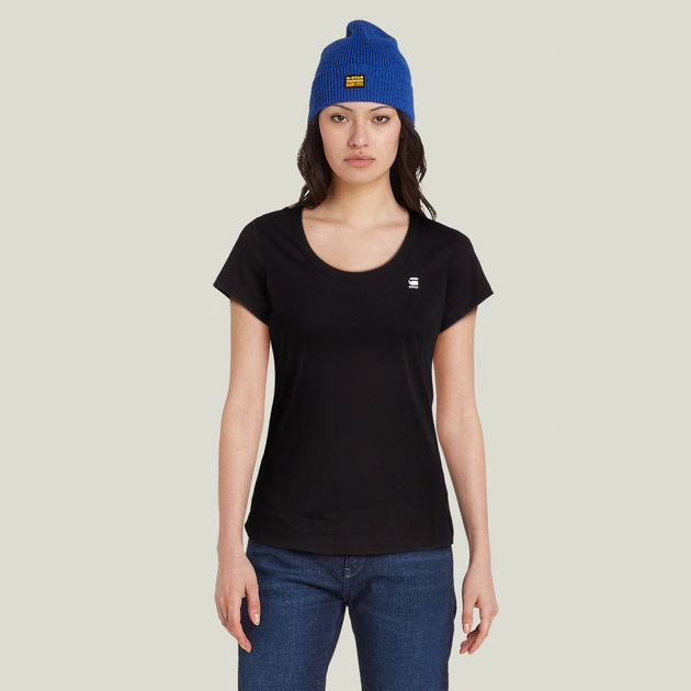 売れ筋商品|||ジースター Tシャツ レディース トップス EYBEN SLIM 2 PACK - Basic T-shirt - black/white 楽天市場】ジースター Tシャツ（レディースファッション）の通販