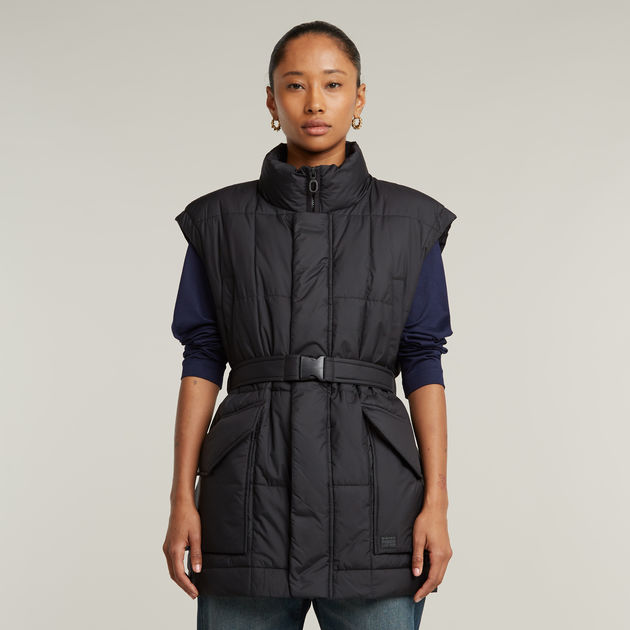 Black padded vest online