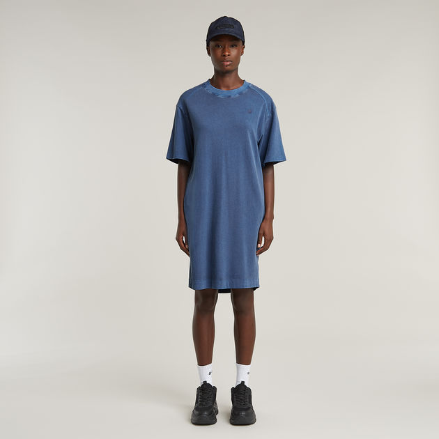 G-STAR RAW(ジースターロー) Saddle Sleeve Loose T-Shirt Dress ルーズフィット ラグラン半袖ワンピース color：Black（ブラック） G-STAR RAW RAW(ジースターロー) Saddle Sleeve Loose T-Shirt