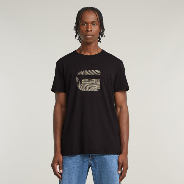 送料込★G-Star★Finger Print Burger Tシャツ Finger Print Burger T-Shirt | ブラック | G-STAR® JP