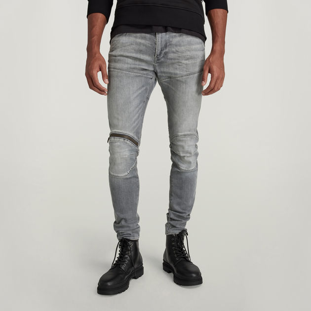 5620 3D Zip Knee Skinny Jeans | Grey | G-STAR® CA