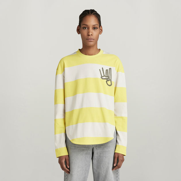 G Star Women s Lightweight Striped Sweater Multi Color S