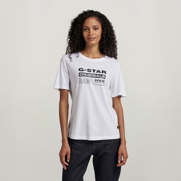 Originals Label Regular T Shirt White G STAR US