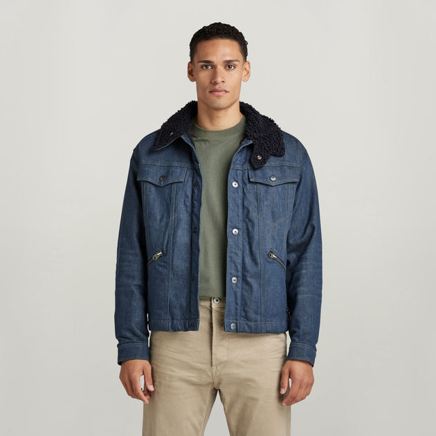 Unisex Flight Combat Sherpa Jacket | Medium blue | G-STAR® US