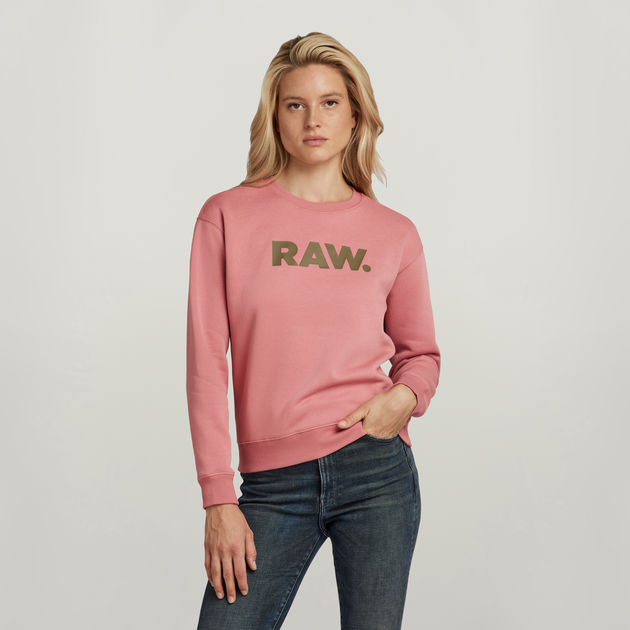 Premium Core RAW. Crewneck Pink G STAR US