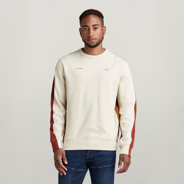 Star print color block sweatshirt clearance