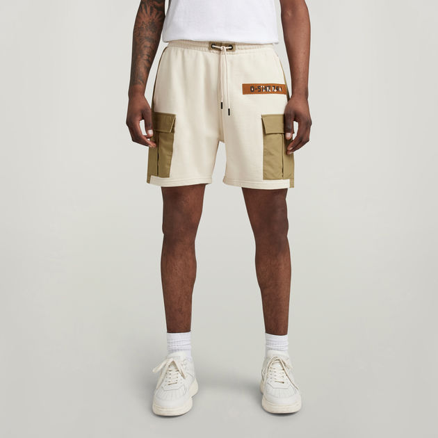 Cargo Sweat Shorts | White | G-STAR® US