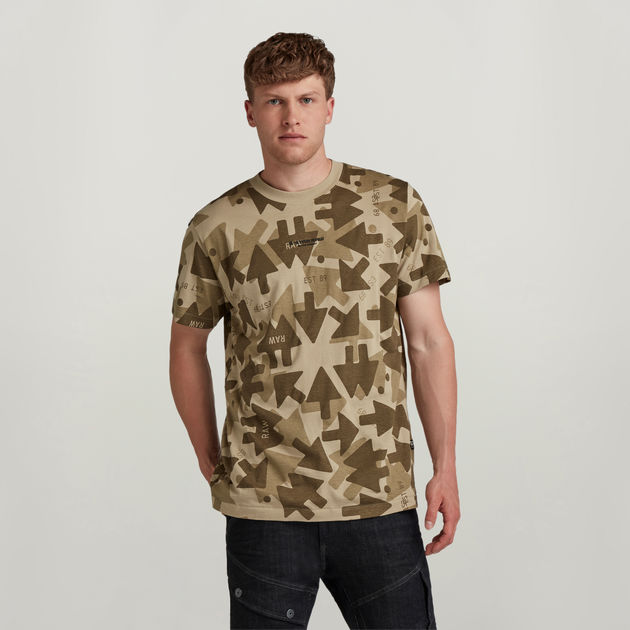 トップス 70s bod allen camo shirt