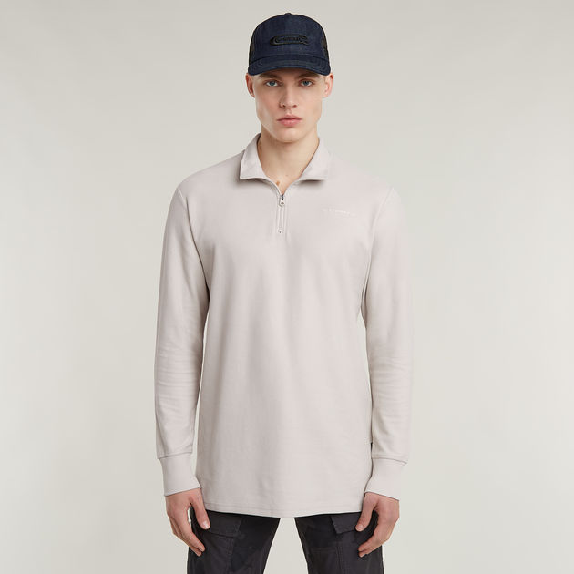 送料込★G-Star★Astro Tweeter Half Zip Tシャツ G-Star Astro Tweeter Half Zip long sleeve T-shirt Grey