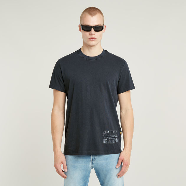 Shipping Graphic Overdyed T-Shirt | Dark blue | G-STAR® US