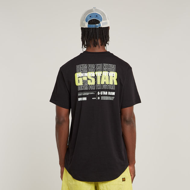 送料込★G-Star★Text Back Gr Overdyed Lash Tシャツ Text Back Graphic Overdyed Lash T-Shirt | ブラック | G-STAR® JP