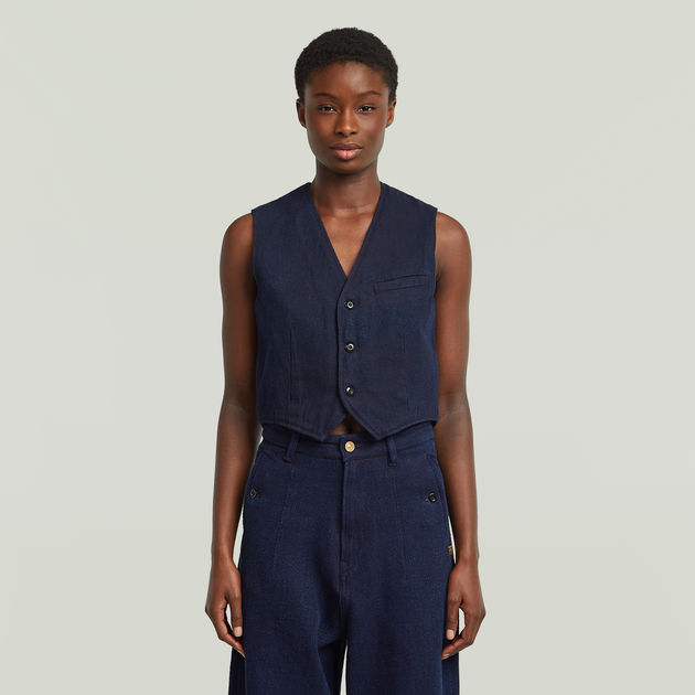 Denim Waistcoat | Dark blue | G-STAR® SG
