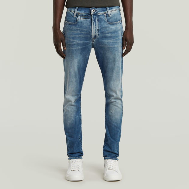 D-Staq 3D Slim Zip Jeans | ミディアムブルー | G-STAR® JP