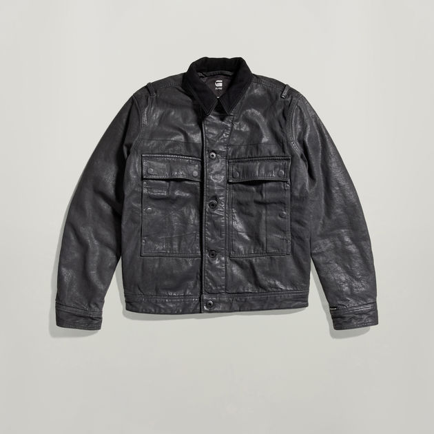 Unisex Utility Flap Pocket Lined Jacket | Black | G-STAR® US