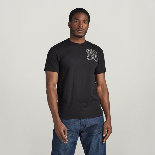 送料込★G-Star★Raw Puff R T Tシャツ Puff Print Back Graphic T-Shirt | Black | G-STAR® US