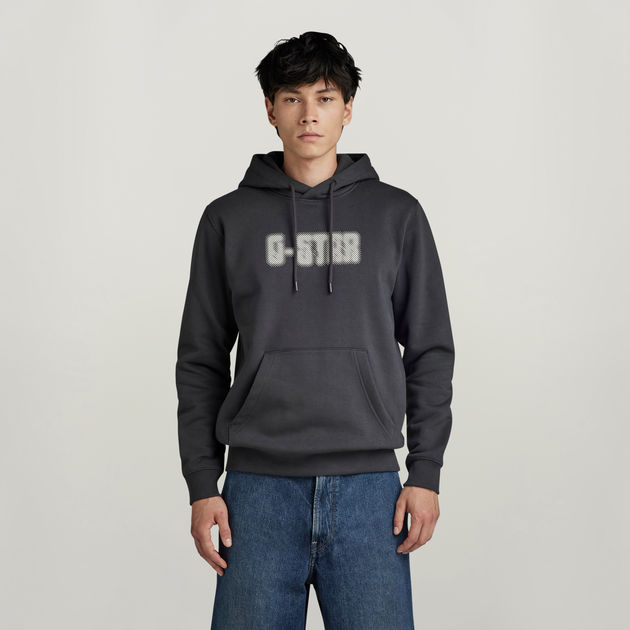 Dotted Hooded Sweater | Grey | G-STAR® US