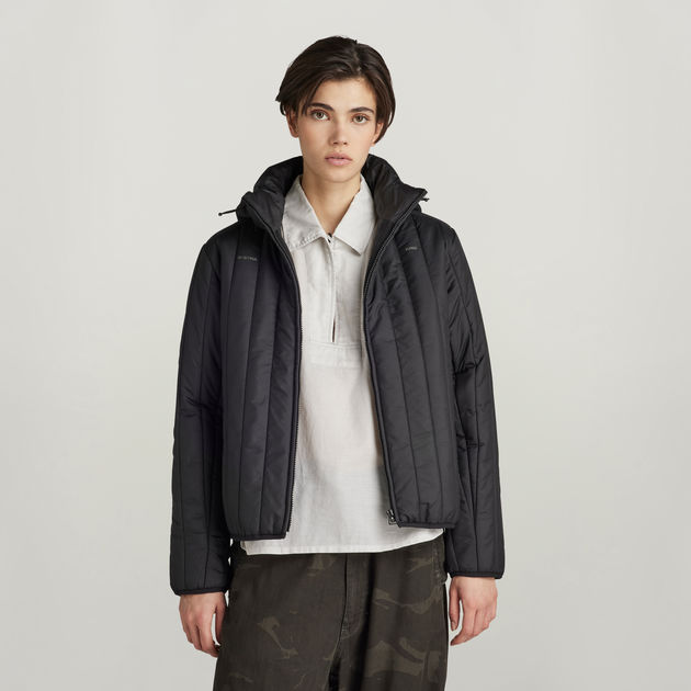 Meefic Vertical Quilted Jacket Black G STAR CA