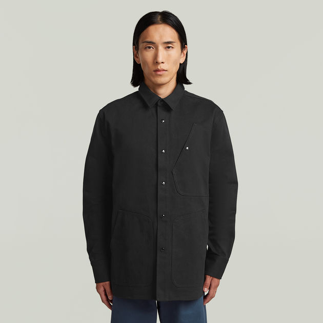 MN Twill Slim Overshirt | ブラック | G-STAR® JP