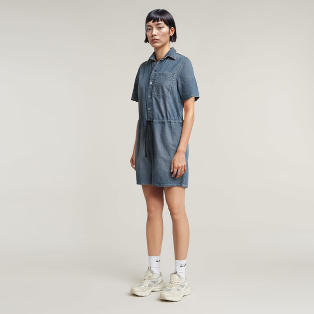 送料込★G-Star★Easy ショートジャンプスーツ Easy Short Jumpsuit | ミディアムブルー | G-STAR® JP