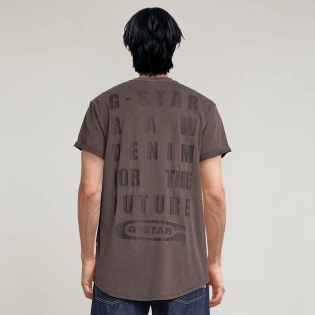 送料込★G-Star★Text Back Gr Overdyed Lash Tシャツ Text Back Graphic Overdyed Lash T-Shirt | ブラック | G-STAR® JP