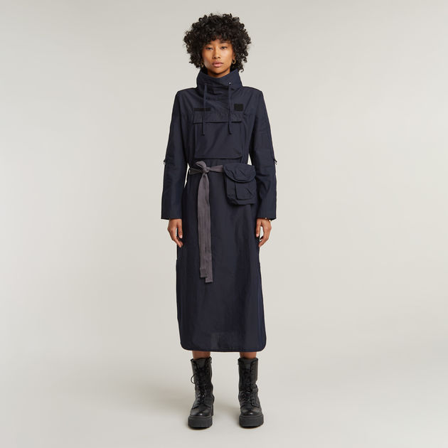 Anorak Tunic Dress | Dark blue | G-STAR® AU