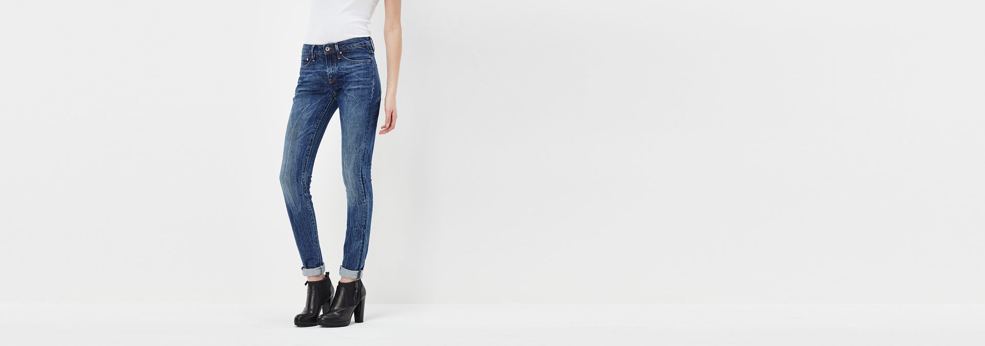 3301 High Waist Skinny Jeans | Medium Aged Antic | G-Star RAW®