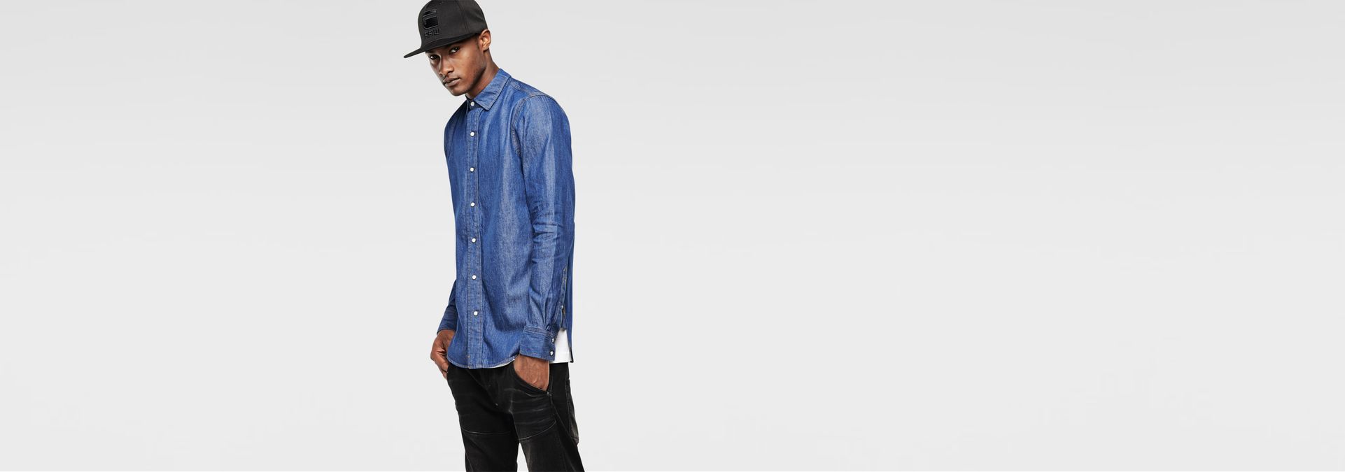 Type C Clean Shirt | Medium blue | G-STAR®