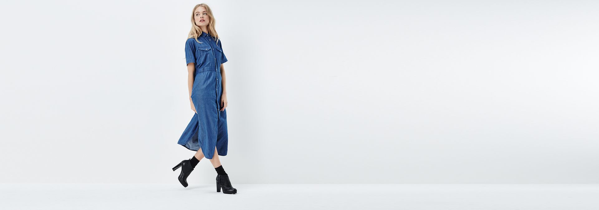 Maxi Dress rinsed GStar Sale Women GStar RAW®