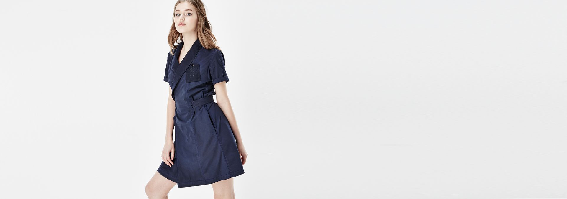 RAW Utility Wrap Dress Donkerblauw GStar RAW®