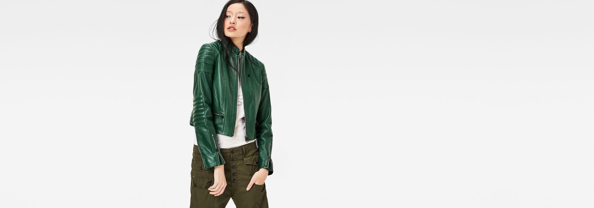 g star raw leather jacket womens