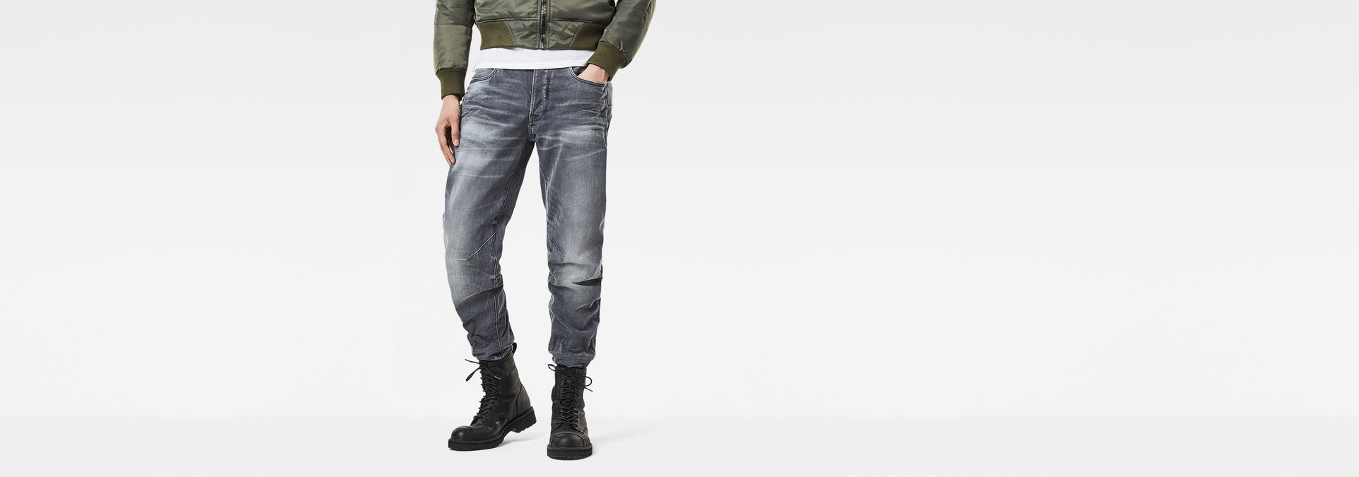 G-STAR RAW - G-STAR RAW D-STAQ 3D スキニー W81cm ストレッチ 濃藍の