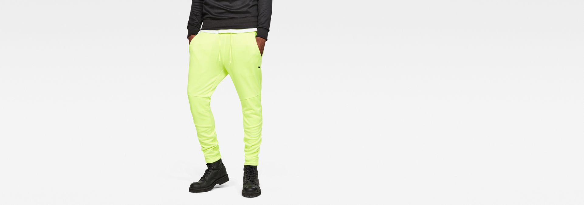 neon yellow sweatpants