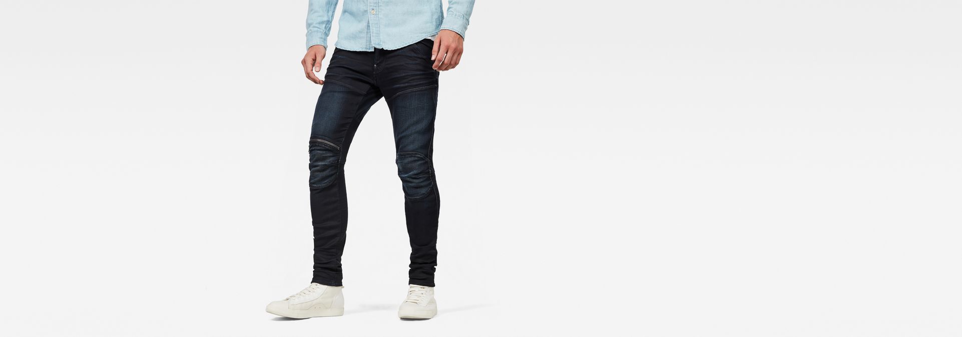 5620 3D Zip Knee Super Slim Jeans | Dark blue | G-Star RAW®