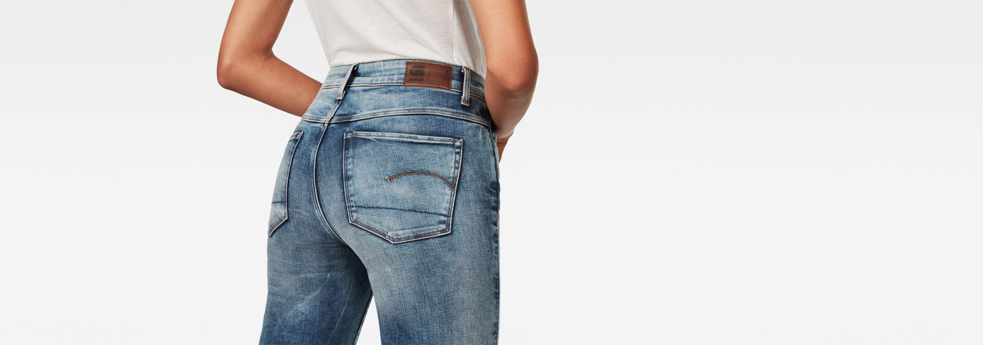 3301 deconstructed high waist skinny jeans