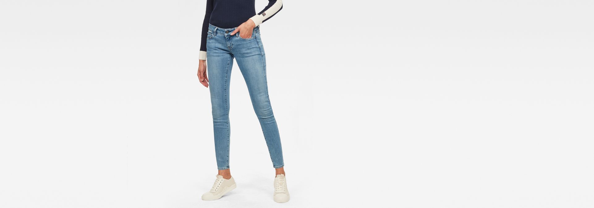 Mode Spijkerbroeken Low Rise jeans G-STAR RAW 3301 Denim Low Rise jeans blauw casual uitstraling 