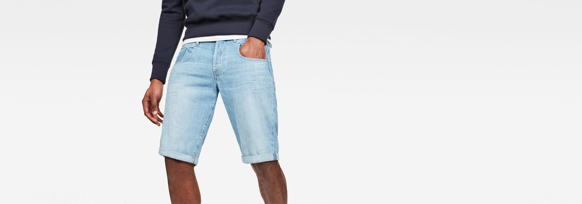 Heren Kleding voor voor Shorts voor Casual shorts G-Star RAW Radar Straight Tapered Shorts Voor in het Blauw voor heren 