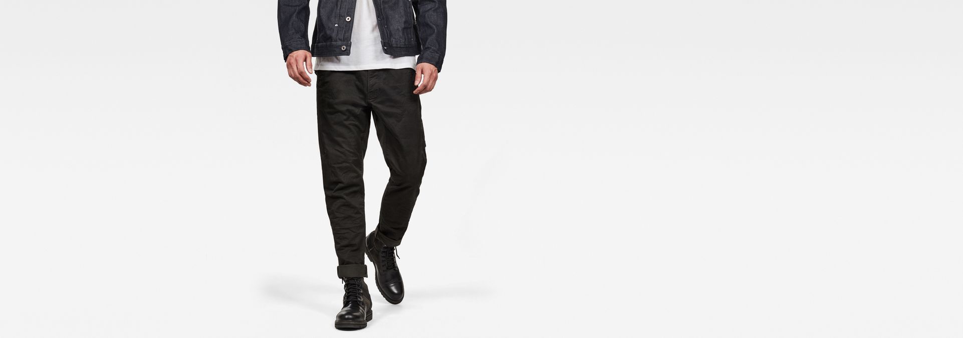 g star raw black cargo pants