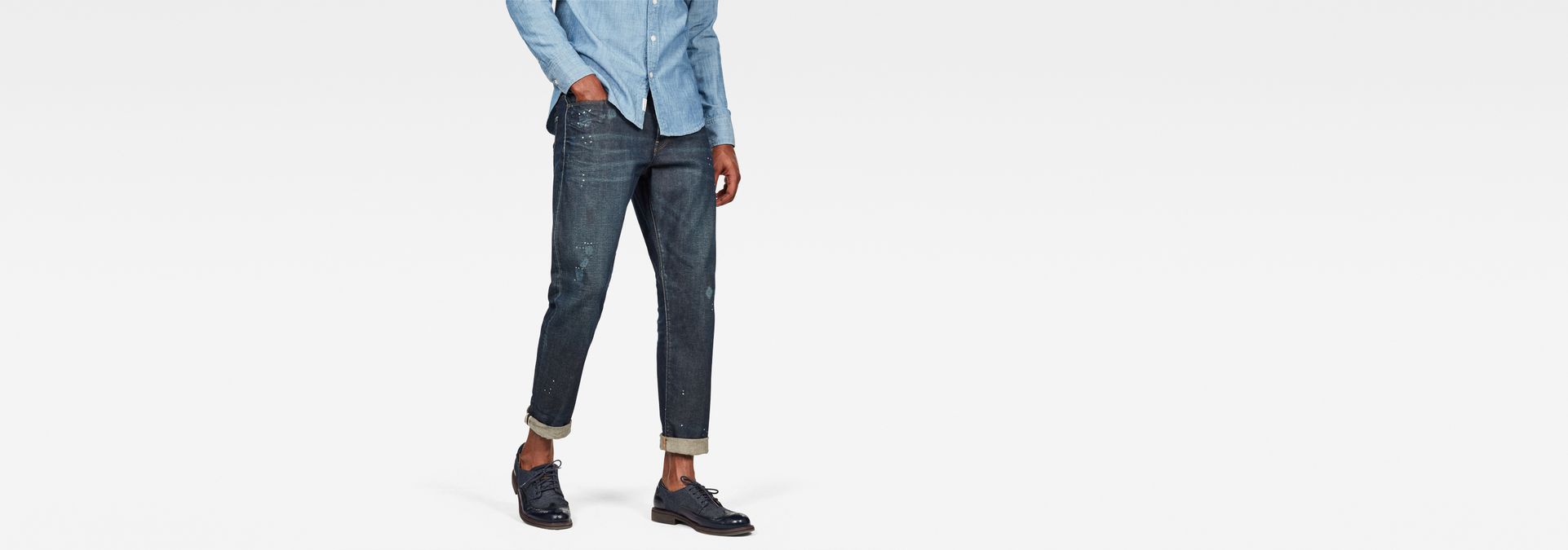 Morry 3D Relaxed Tapered Selvedge Jeans | Dark blue | G-Star RAW®