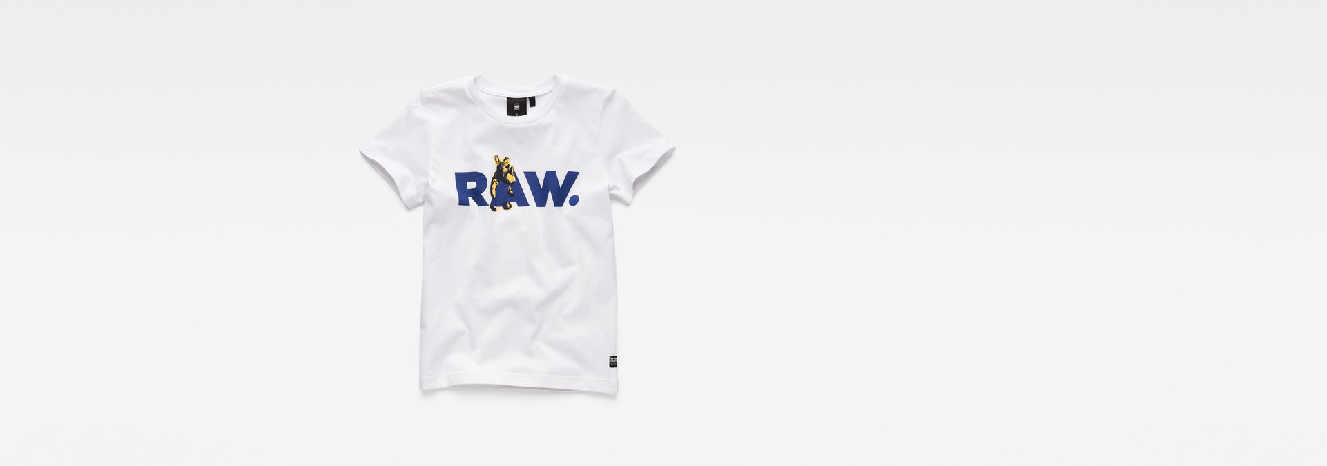 Bianco G-STAR RAW JUNIOR SQUARE Stampa T-shirt 